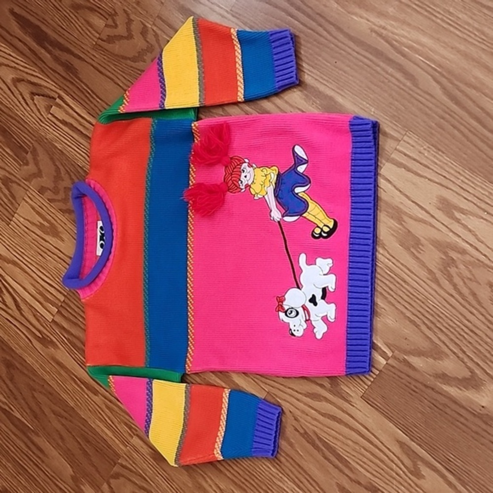 Vintage 70s Justin Charles acrylic sweater small made in the‎ usa kids size